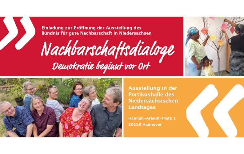 Ausstellung Nachbarschaftdialoge - Demokratie beginnt vor Ort